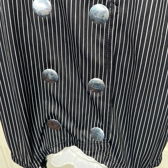 Dreamgirl Working Late Role Play Pinstripes Bustier Set One Size - Picture 2 of 7